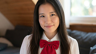 Asian University Student Topless Fucked by Boyfriend - College Uniform