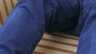 CMNF Ebony Throttle in the Living Room