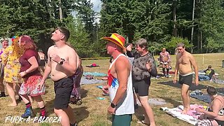 Lesbian Outdoor Orgy on Stage - Fuck-A-Palooza Festival Squirting Show