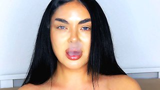 Beautiful Brunette Smoking Fetish Tease - Softcore Seduction