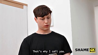 MILF Julia Carioca Craves Smooth Pussy Wax Session Before Rough Ride from Stepsons Rough P