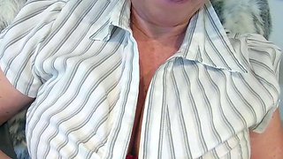 Busty blonde babe riding a big cock