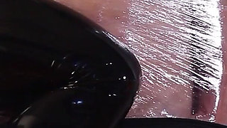 Slave in Plastic Wrap Bondage Gets a Cruel CBT