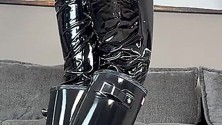 Rubbing My Pussy in Hunter Boots