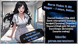 Car Toon And Erotic Audio In Nurse Makes It All Bigger - I Mean, Better Audio Roleplay