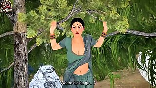 Horny Desi Indian Bhabhi Hardcore Outdoor Secret Sex with Boyfriend in Forest English Subtitles
