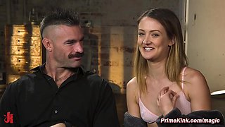 Slim blond bound and nailed in wet vagina