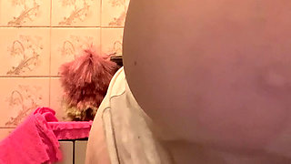 In the bathroom