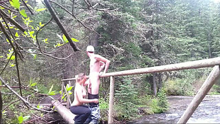 A College Girl Being Wild Outdoors Compilation