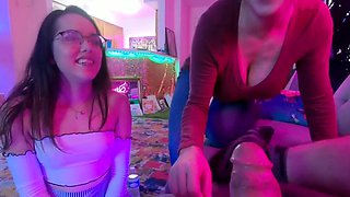 Amateur Blonde Blowjob handjob Huge Facial