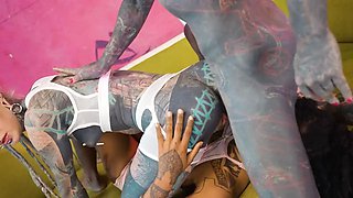 Hardcore 3some Anal Fuck with Intense Anal Orgasm