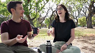 Cute Teens Outdoor Park Blowjob Swallows Cumshot
