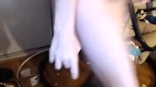 Close up cock jerking solo
