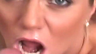 Blonde Babe Sucking Dick Good and Swallows Cum