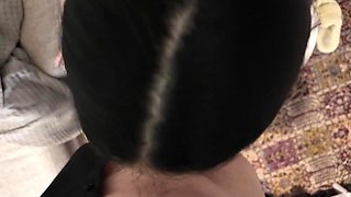 That strapping, overly eager relative by marriage, displaying considerable posterior dimensions, exhibited pronounced sexual arousal following a midday meal of grilled meat.