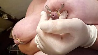 Sarah Angie's Big Natural Tits Pierced & Bound - Hardcore BDSM Punishment
