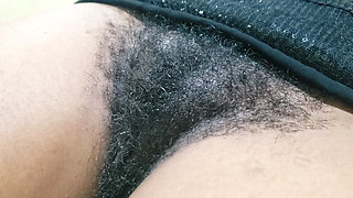 Hairy Pussy Brunette MILF With Intimate Close Up Visuals
