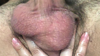 While I jerk off she puts her fingers up my ass