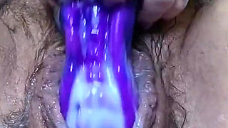 Alien Dildo Stretches My Fat Hairy Pussy, Leaves Huge Mess & Leads to Amazing Orgasm