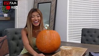 Clara Trinity Step Sister Fucked Hard by Jayden Marcos Big Cock - Petite Asian Babe Rough Sex