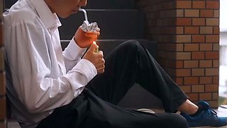 Asian japanese blowjob and vibrator