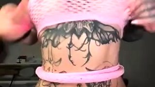 Kinky tattooed camgirl Future_star solo stretching wet anus