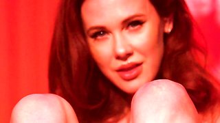 Big boobs mature Redhead MILF strip nude