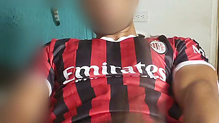 Young Indian man with the biggest cock in the world masturbates