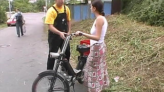 Irresistibly Boobs on a Pretty Brunette