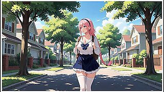 Lustful Pink Haired Cutie Outdoor Stroll To Bedroom Soft Seductive Vibes