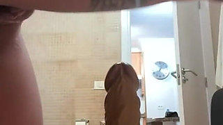 18 Year Old Italian Webcam Star Blonde Does a Striptease Rides a Dildo Outdoor Then Takes a Horny Bath