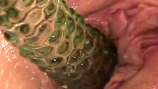 50 Year Old Mature Verena Fucks Her Pussy with a Glass Dildo