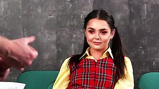 Upskirt watching voyeur slut teasing