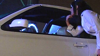 Perfect Lesbian Session on the Car