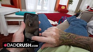 Stepfather vows that every now and then, he can feel both of his daughters looking at his cock
