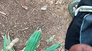 An Africans guy trying to wake his big dick