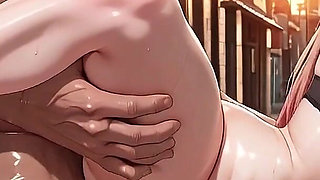 Busty Cosplayer Marin Kitagawa Cheats on Her Boyfriend for Rough Outdoor Sex and Creampie - Hentai Anime