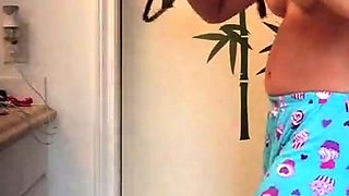 Filipina college gf Zoie spied in the bathroom.