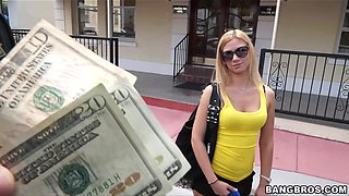 Cute Blondie Gets Tricked on the Bus