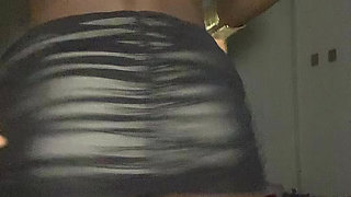 Hot Sexy Dance Ebony Teen Teasing with oily wet Pussy shows  in mini skirt