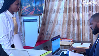 Fucking Her Dripping Hole in My Office