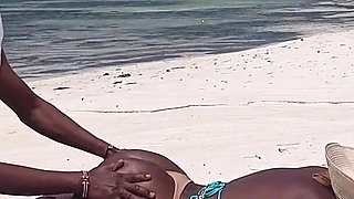 Massage Naked on a Public Beach