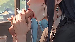 Spilled Milk Seduction: Wet Kimono Temptation