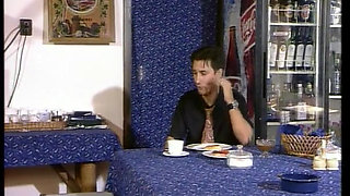 This Is a German Babe in a Red Pantyhose Who Got Bent Over and Fucked