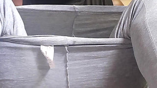 Took a taste of  my dirty old pant the creamy juices tastes magic