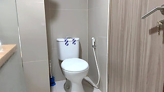 Intern Girl Taken by Boss to Public Bathroom