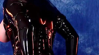 Latex Rubber Catsuit Tease by Fetish Model