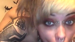 Skinny 18 Year Old Slut Fucks Ass and Cums After Deepthroating Dildo