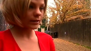 Car Hood Pounding Blonde Slut Cums Hard