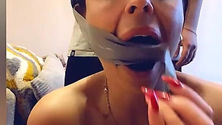 Latina Tied up and Gagged, but She Loves It!